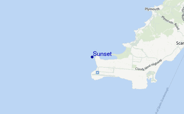 mapa de ubicación de Sunset