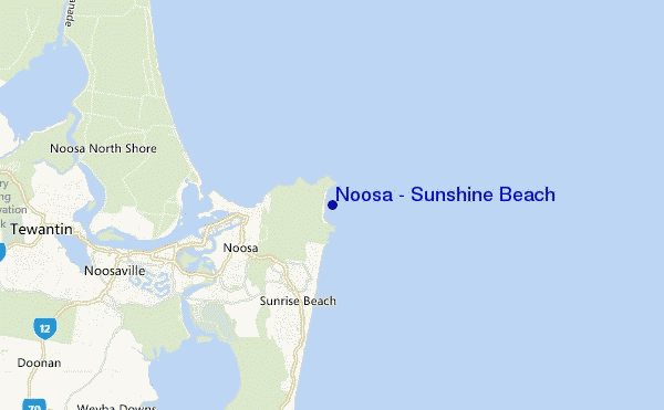 mapa de ubicación de Noosa - Sunshine Beach