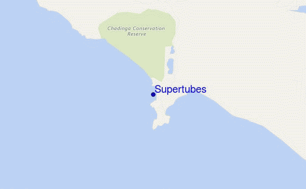 mapa de ubicación de Supertubes