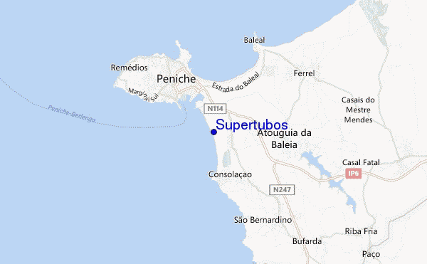 mapa de ubicación de Supertubos
