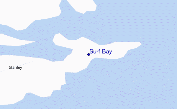 mapa de ubicación de Surf Bay