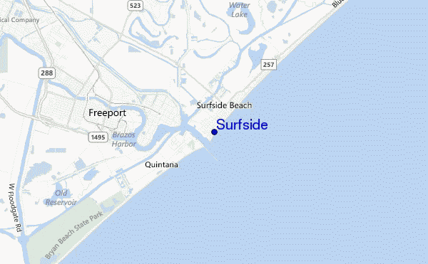 mapa de ubicación de Surfside
