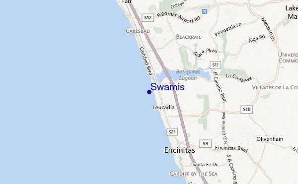 mapa de ubicación de Swamis