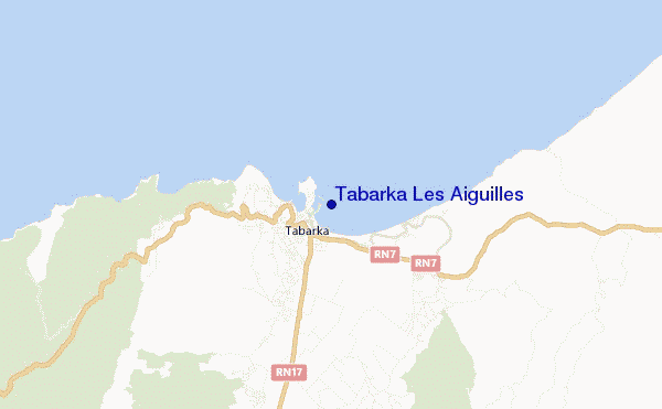 mapa de ubicación de Tabarka Les Aiguilles