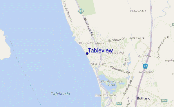 mapa de ubicación de Tableview