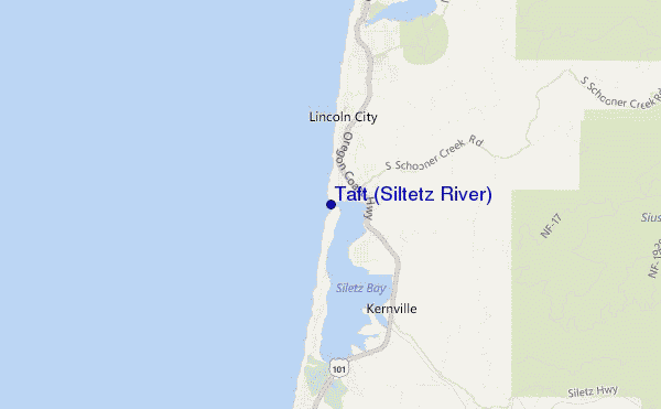 mapa de ubicación de Taft (Siltetz River)