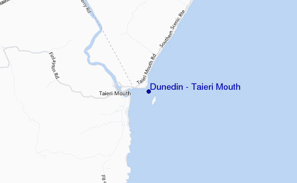 mapa de ubicación de Dunedin - Taieri Mouth