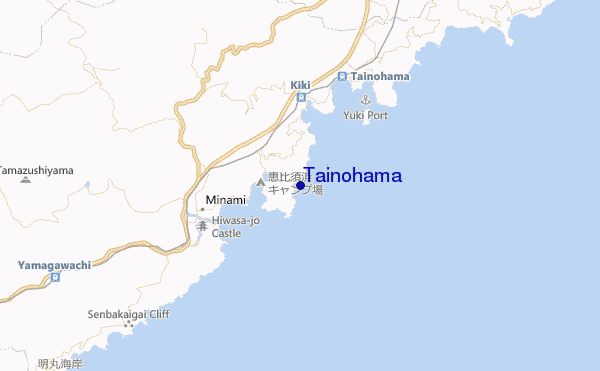 mapa de ubicación de Tainohama