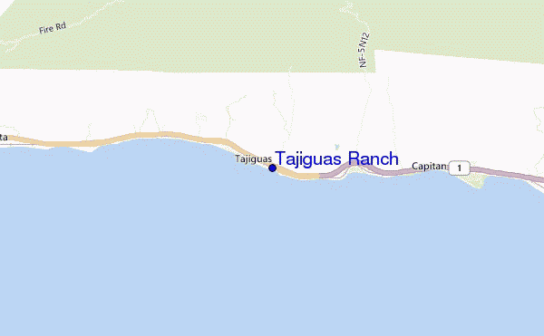 mapa de ubicación de Tajiguas Ranch