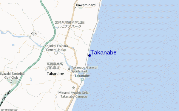 mapa de ubicación de Takanabe