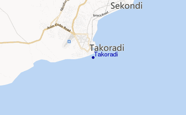 mapa de ubicación de Takoradi