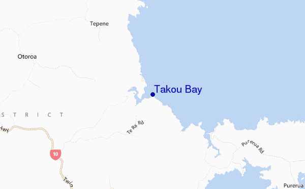 mapa de ubicación de Takou Bay