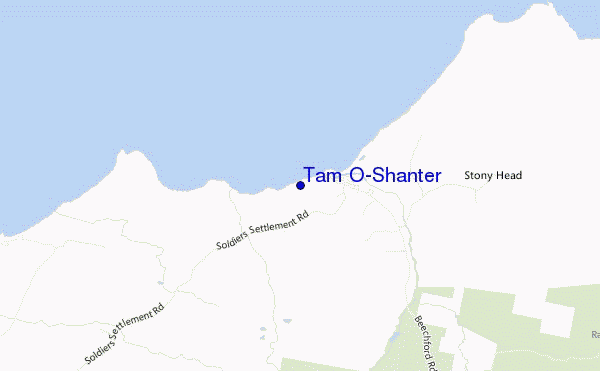 mapa de ubicación de Tam O'Shanter