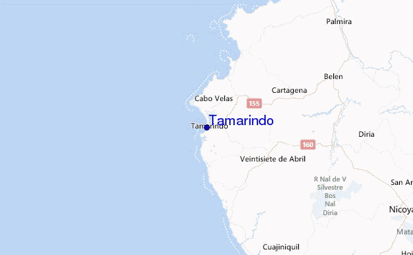 Tamarindo Location Map