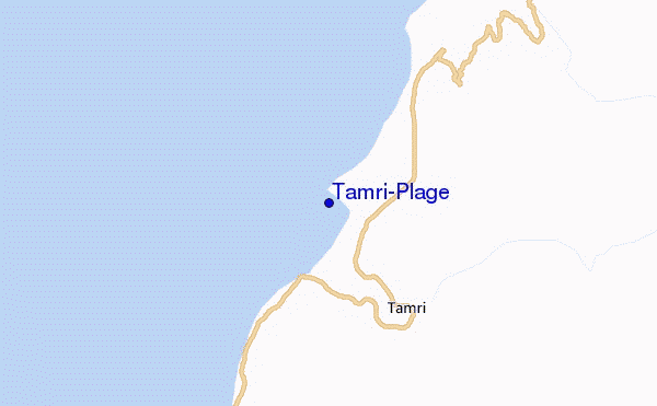 mapa de ubicación de Tamri-Plage