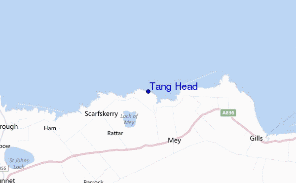 mapa de ubicación de Tang Head