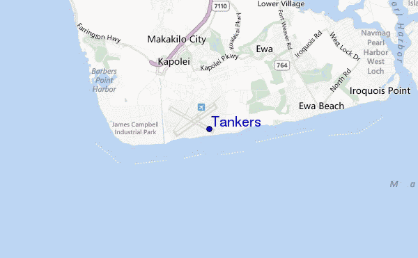 mapa de ubicación de Tankers