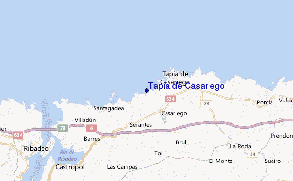 mapa de ubicación de Tapia de Casariego