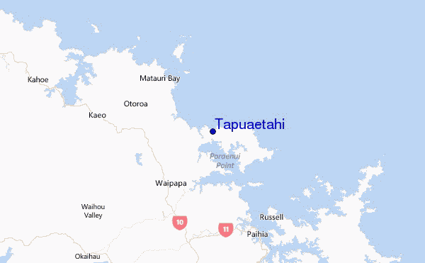 Tapuaetahi Location Map