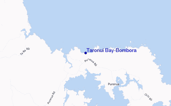 mapa de ubicación de Taronui Bay-Bombora