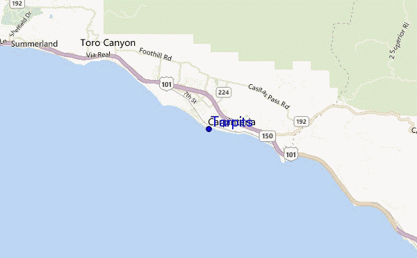 mapa de ubicación de Tarpits