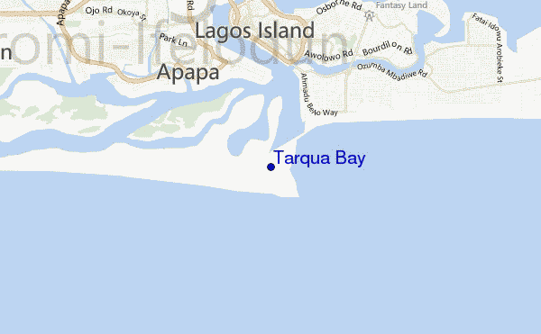 mapa de ubicación de Tarqua Bay