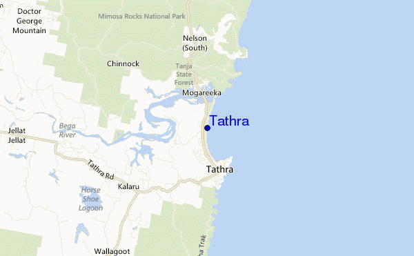 mapa de ubicación de Tathra