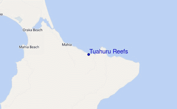 mapa de ubicación de Tuahuru Reefs