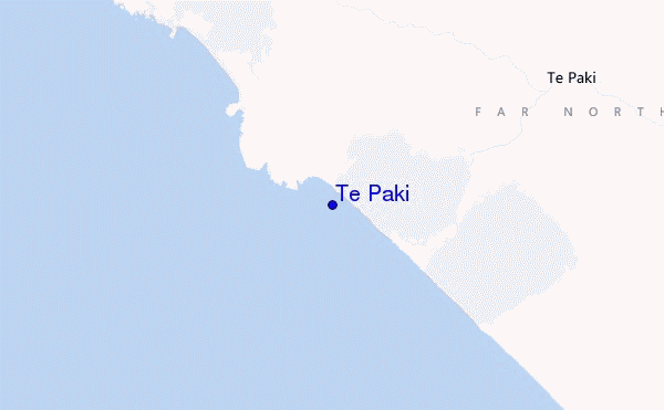 mapa de ubicación de Te Paki