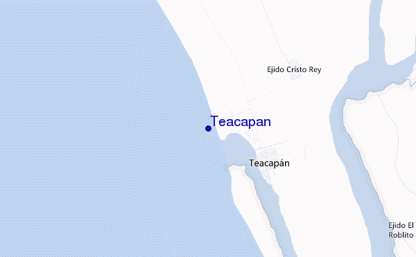 mapa de ubicación de Teacapan