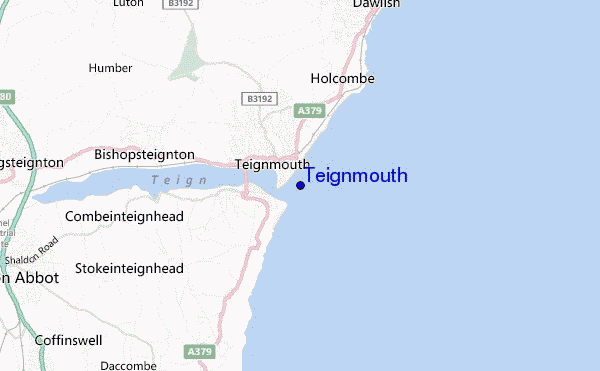 mapa de ubicación de Teignmouth