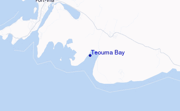 mapa de ubicación de Teouma Bay