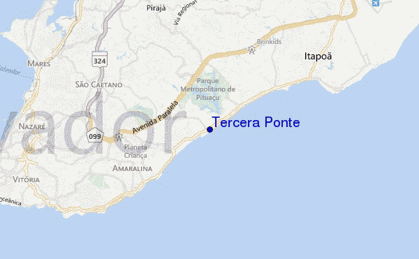 mapa de ubicación de Tercera Ponte