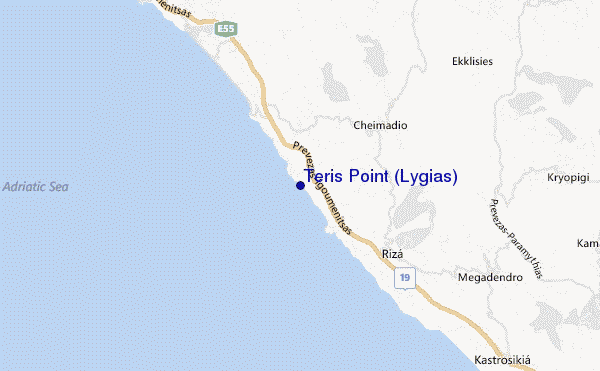mapa de ubicación de Teris Point (Lygias)