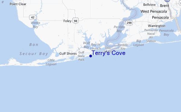 Terry s Cove Location Map