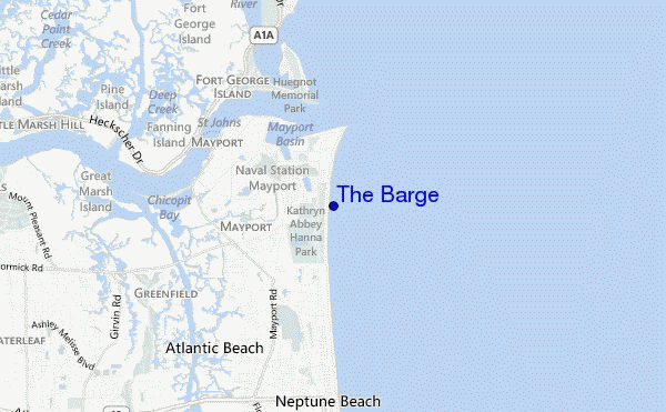 mapa de ubicación de The Barge