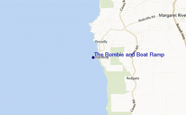 mapa de ubicación de The Bombie and Boat Ramp