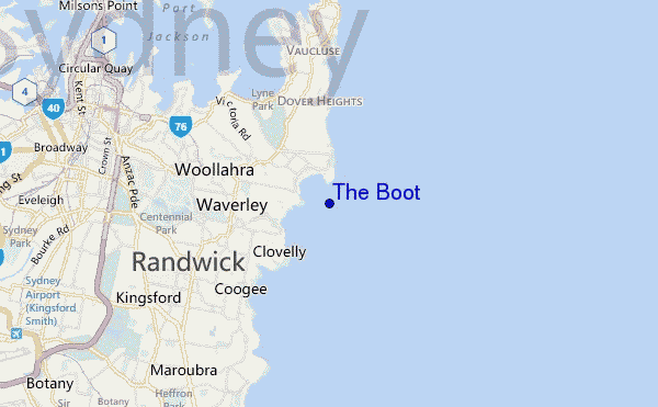 mapa de ubicación de The Boot