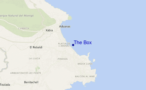 mapa de ubicación de The Box