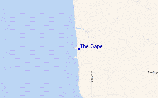 mapa de ubicación de The Cape