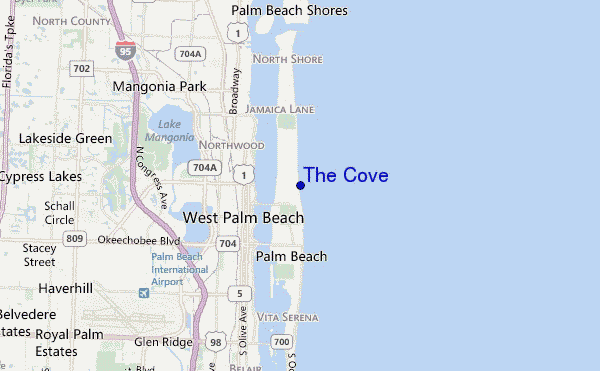 mapa de ubicación de The Cove