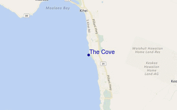mapa de ubicación de The Cove
