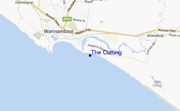 mapa de ubicación de The Cutting