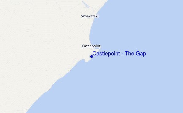 mapa de ubicación de Castlepoint - The Gap