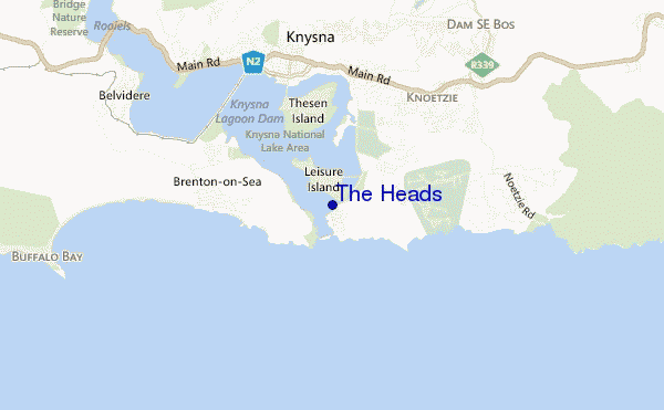 mapa de ubicación de The Heads
