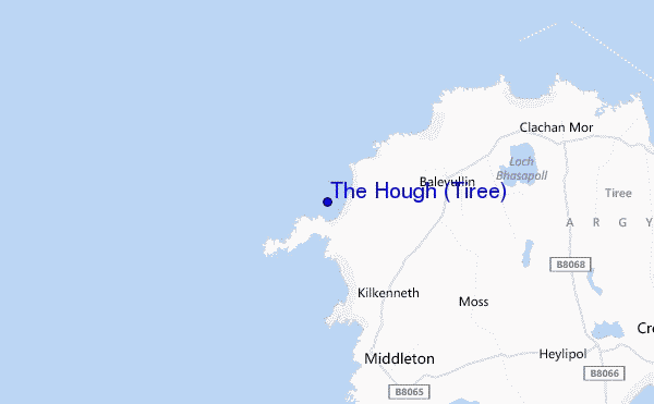 mapa de ubicación de The Hough (Tiree)