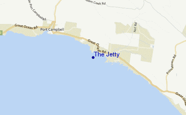 mapa de ubicación de The Jetty