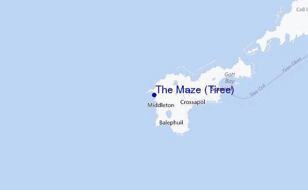 The Maze (Tiree) Location Map