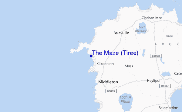 mapa de ubicación de The Maze (Tiree)