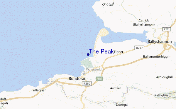 mapa de ubicación de The Peak